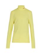Calvin Klein 205w39nyc Logo-embroidered Stretch-cotton Roll-neck Top