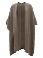 Raey - Whip-stitch Cashmere Blanket Cape - Womens - Light Brown