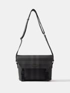 Burberry - London-check Faux-leather Cross-body Bag - Mens - Charcoal Black