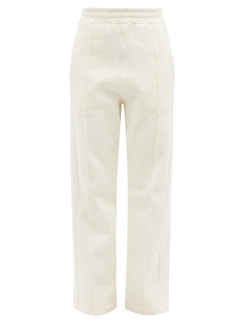 Ladies Activewear Vaara - Vicky Side-stripe Cotton-blend Track Pants - Womens - White
