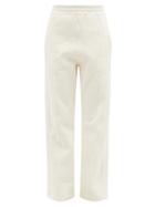 Ladies Activewear Vaara - Vicky Side-stripe Cotton-blend Track Pants - Womens - White