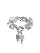 Matchesfashion.com Givenchy - G Link Lock Chain Bracelet - Womens - Silver