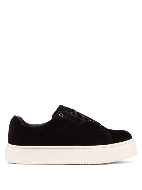 Matchesfashion.com Eytys - Doja Lace Up Suede Trainers - Womens - Black