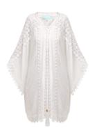 Matchesfashion.com Melissa Odabash - Cindy Crochet Insert Short Kaftan - Womens - White