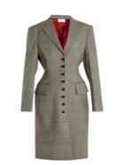 Sara Battaglia Prince Of Wales-checked Wool-blend Coat