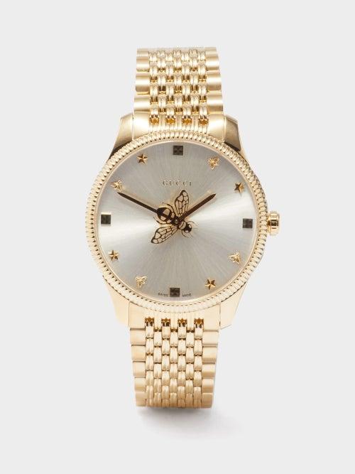 Gucci - G-timeless Bee-dial 38mm Watch - Womens - Yellow Gold