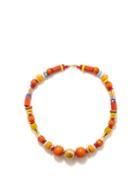 Katerina Makriyianni - Sunsets Bead & Gold-vermeil Necklace - Womens - Orange Gold