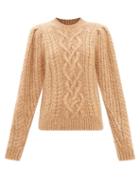 Isabel Marant Toile - Raith Cabled Puff-sleeve Sweater - Womens - Beige