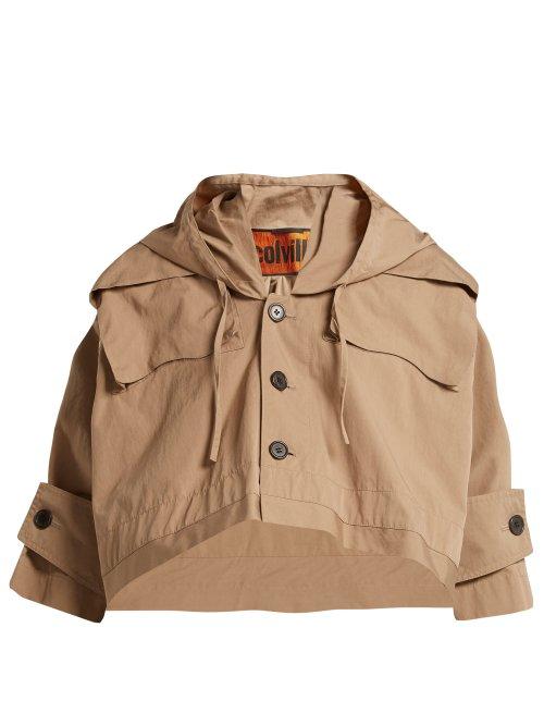 Matchesfashion.com Colville - Hooded Cotton Cropped Parka - Womens - Beige