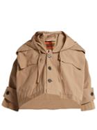Matchesfashion.com Colville - Hooded Cotton Cropped Parka - Womens - Beige