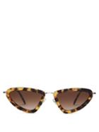 Matchesfashion.com Miu Miu - Triangular Cat Eye Acetate Frame Sunglasses - Womens - Tortoiseshell