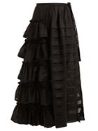 Isa Arfen Tiered-ruffle Ramie Skirt