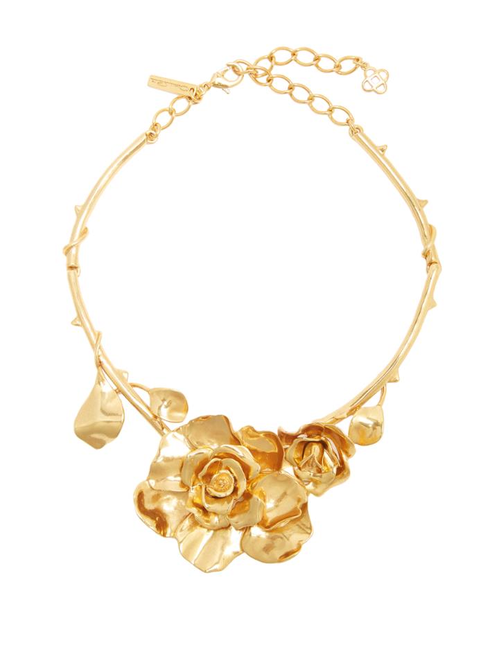 Oscar De La Renta Rosette Necklace