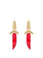 Matchesfashion.com Isabel Marant - Other Potatoes Perspex Earrings - Womens - Red