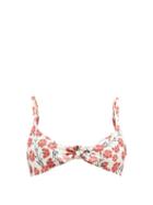 Matchesfashion.com Agua By Agua Bendita - Tamarindo Floral-print Bikini Top - Womens - White Print
