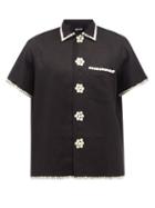 Bode - Pearly Royal Button-trim Cotton Shirt - Mens - Black