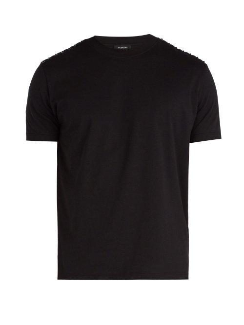 Matchesfashion.com Valentino - Rockstud Untitled Cotton T Shirt - Mens - Black