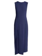 Matchesfashion.com Carl Kapp - Franklin Wool Crepe Dress - Womens - Blue