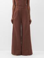 Staud - Oak Moir Wide-leg Trousers - Womens - Brown