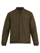 Prada Point-collar Checked Shell Jacket