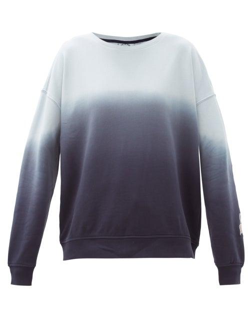Matchesfashion.com The Upside - Alena Ombr Cotton-jersey Sweatshirt - Womens - Blue