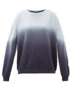 Matchesfashion.com The Upside - Alena Ombr Cotton-jersey Sweatshirt - Womens - Blue