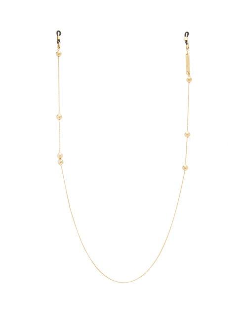 Matchesfashion.com Frame Chain - Golden Balls 18kt Gold-plated Glasses Chain - Womens - Yellow Gold