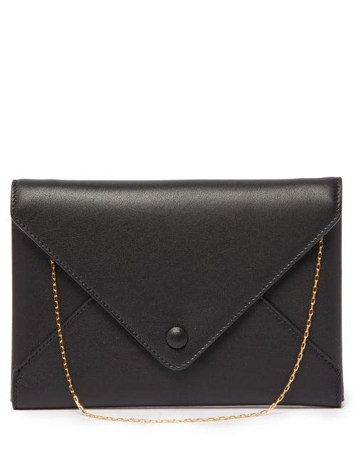 Matchesfashion.com The Row - Envelope Small Leather Clutch - Womens - Black