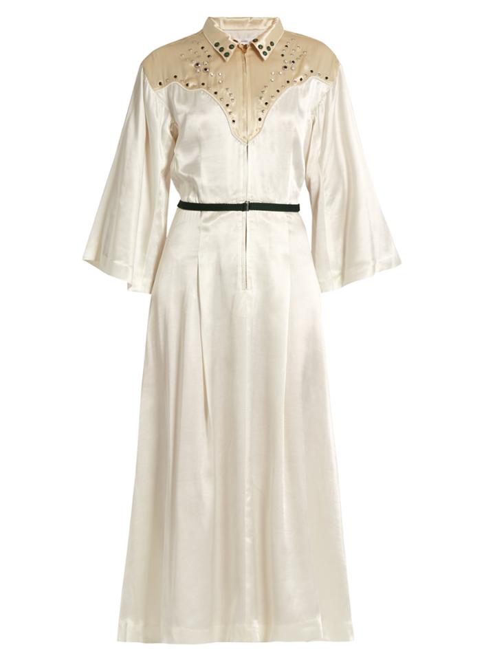 Toga Embellished Satin Dress
