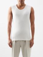 Lemaire - Ribbed-trim Cotton-jersey Tank Top - Mens - Cream