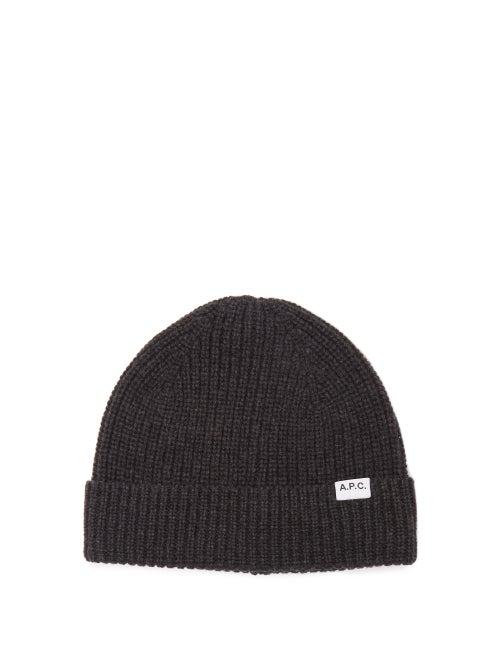Matchesfashion.com A.p.c. - Samuel Ribbed Merino Wool-blend Beanie - Mens - Grey