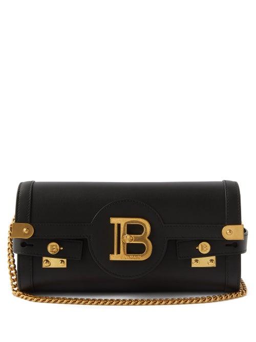 Balmain - B-buzz 23 Leather Shoulder Bag - Womens - Black
