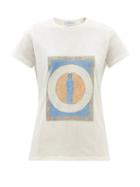 Gabriela Hearst - Guibert Saint-print Cashmere-jersey T-shirt - Womens - White Multi