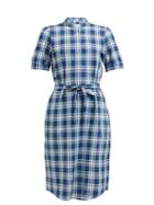 Matchesfashion.com A.p.c. - Clea Checked Shirtdress - Womens - Blue