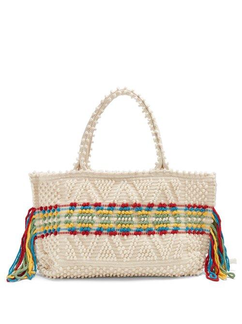 Matchesfashion.com Antonello Tedde - Capriccioli Medium Cotton Tote - Womens - Cream Multi