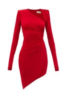 Ladies Rtw Alexandre Vauthier - Asymmetric Jersey Mini Dress - Womens - Red