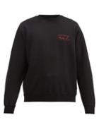 Matchesfashion.com Martine Rose - Logo-print Cotton-jersey Sweater - Mens - Black