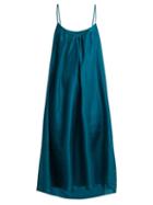 Matchesfashion.com Loup Charmant - V Neck Silk Short Slip - Womens - Dark Green