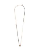 Matchesfashion.com Alexander Mcqueen - Skull Charm Two-tone Necklace - Mens - Silver Gold