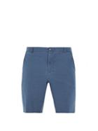 Matchesfashion.com Atm - Raw Edge Cotton Blend Shorts - Mens - Blue