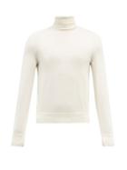 Mens Rtw Tom Ford - Roll-neck Cashmere And Silk Blend Sweater - Mens - Cream
