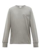 Matchesfashion.com Helmut Lang - Standard Logo Embroidered Cotton Top - Mens - Grey
