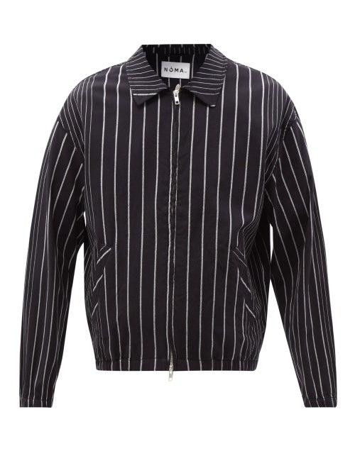 Noma T.d - Pinstriped Cotton Jacket - Mens - Black