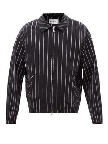 Noma T.d - Pinstriped Cotton Jacket - Mens - Black