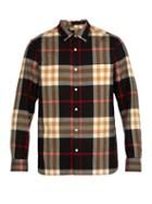 Matchesfashion.com Burberry - Richard Checked Cotton Flannel Shirt - Mens - Black Multi