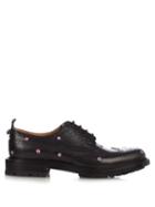 Gucci Floral-embroidered Leather Brogues