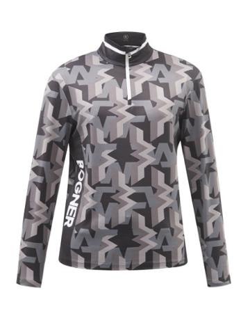 Bogner - Verti Geometric-print Jersey Mid-layer Top - Mens - Black