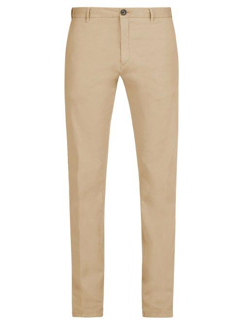 Matchesfashion.com J.w. Brine - Owen Cotton Blend Chino Trousers - Mens - Beige
