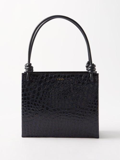Jil Sander - Knotted-strap Medium Leather Shoulder Bag - Womens - Navy