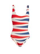 Solid & Striped The Anne Marie Backgammon-print Swimsuit